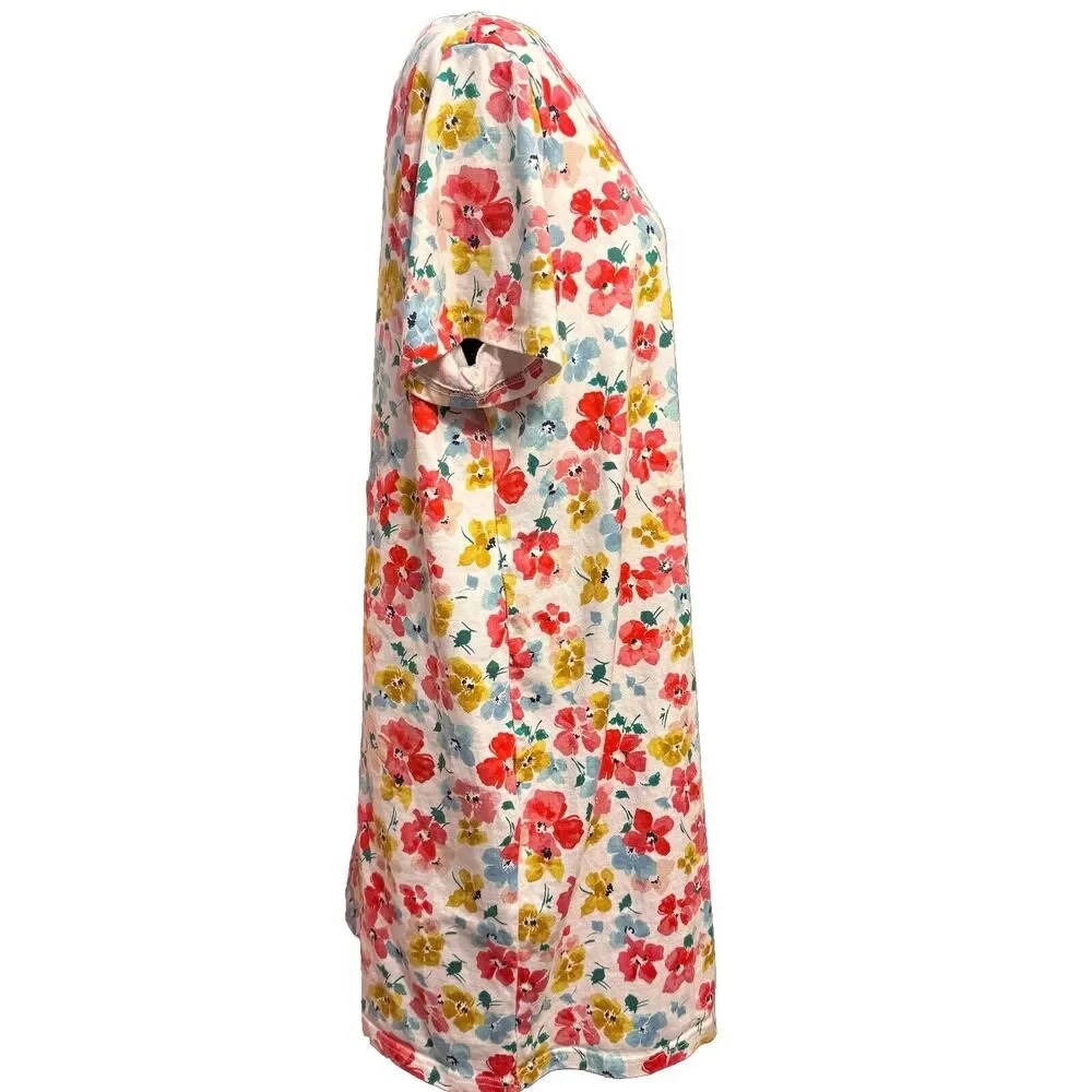 Joules Dress 20 US Womens Floral Multicolor Shirt Dress Cottagecore Coastal - Picture 5 of 8
